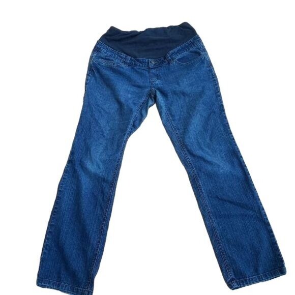Maternity Bootcut Jeans Small New Beginnings Blue Stretch Cotton Blend - Picture 1 of 4
